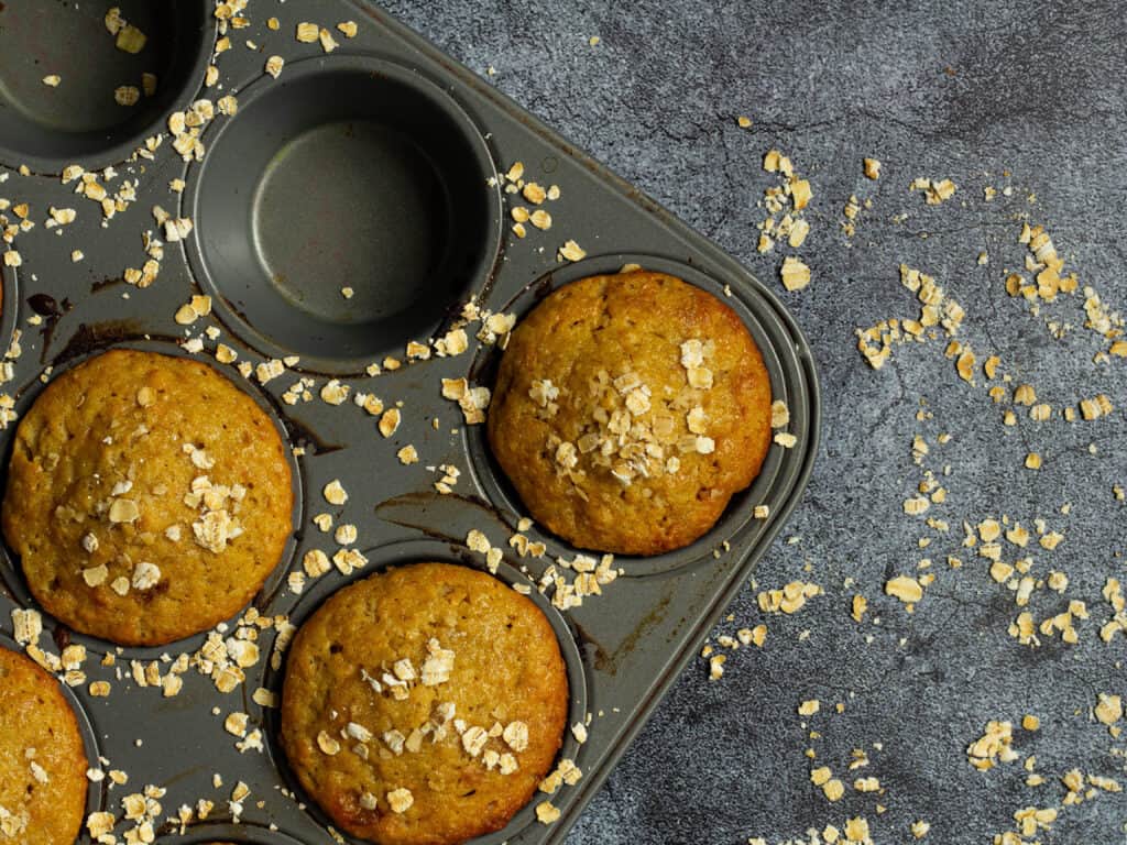 peanut butter and banana muffins