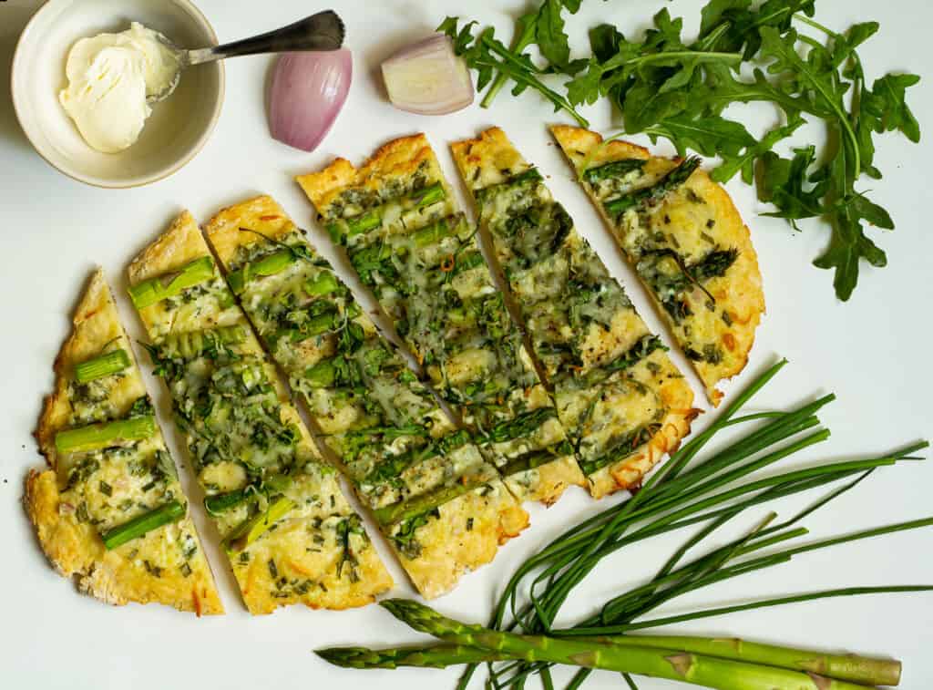 flatbread and creme fraiche