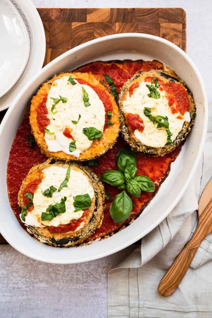Image for Eggplant Parmesan Stacks | Josie + Nina | Main