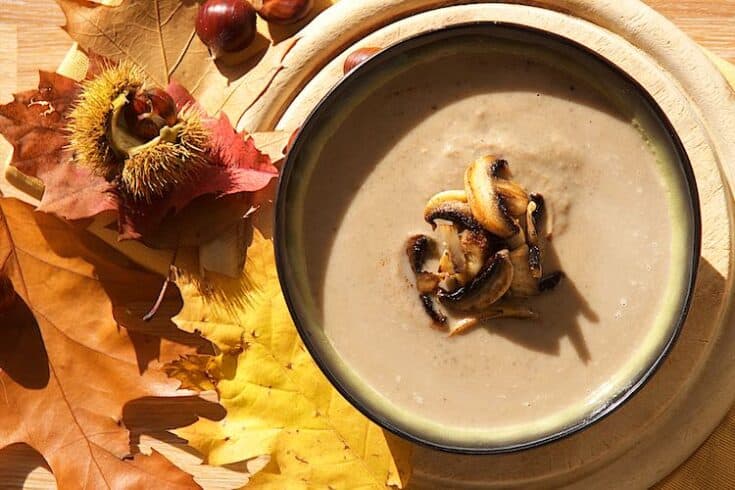 Image for Roasted chestnut and mushroom soup