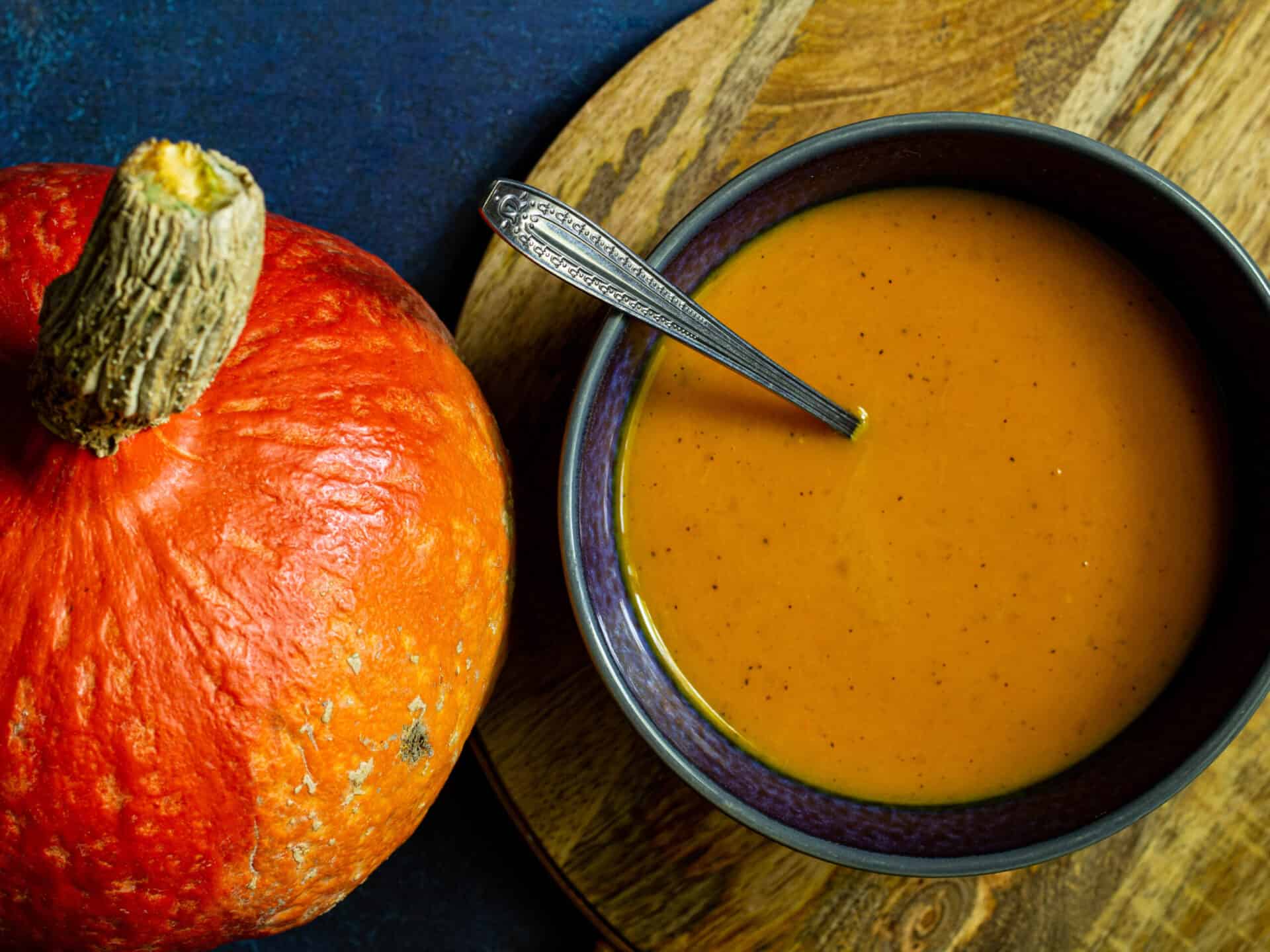 bowl of red kuri squash soup