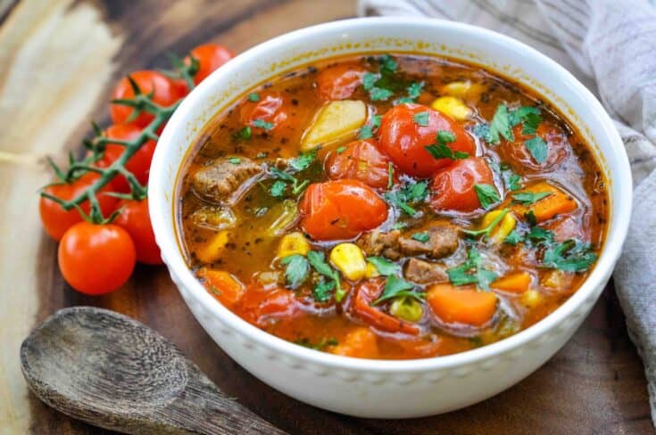 Image for Instant Pot Vegetable Beef Soup (hearty & healthy!)