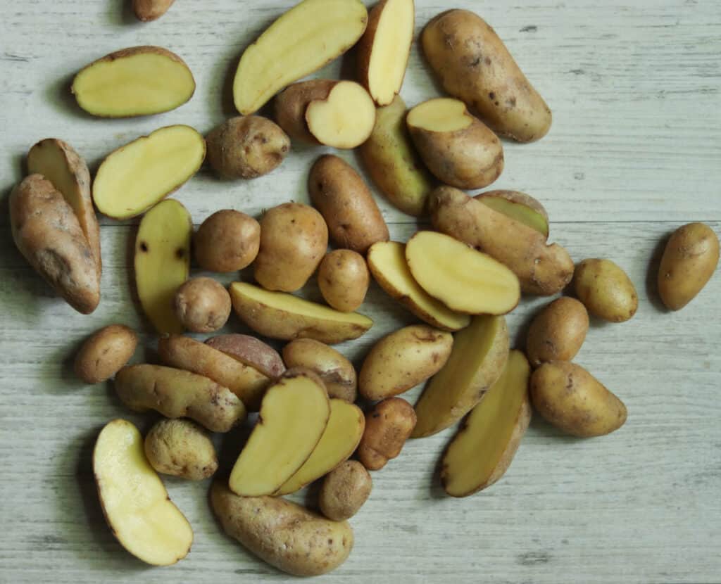 chopped fingerling potatoes