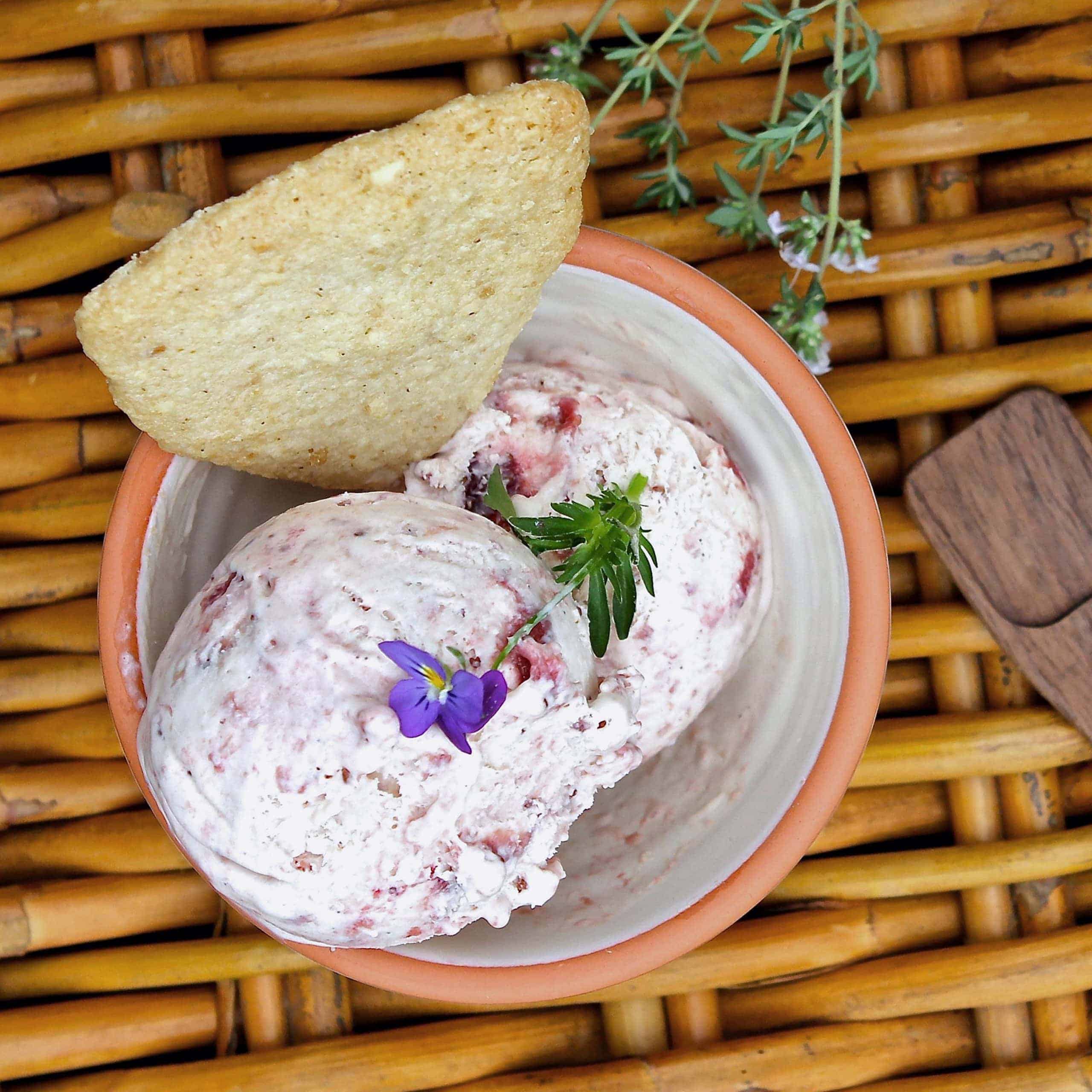 Image for No Churn Strawberry Ice Cream and Rhubarb and Strawberry Sauce