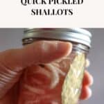 pinterest pin for quick pickled shallots.