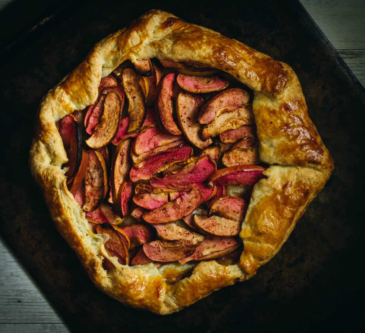 Whole galette just out of the oven.