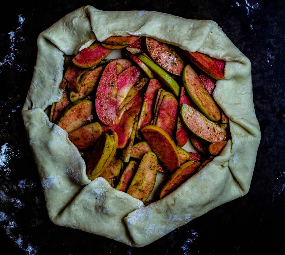 Galette ready to bake.