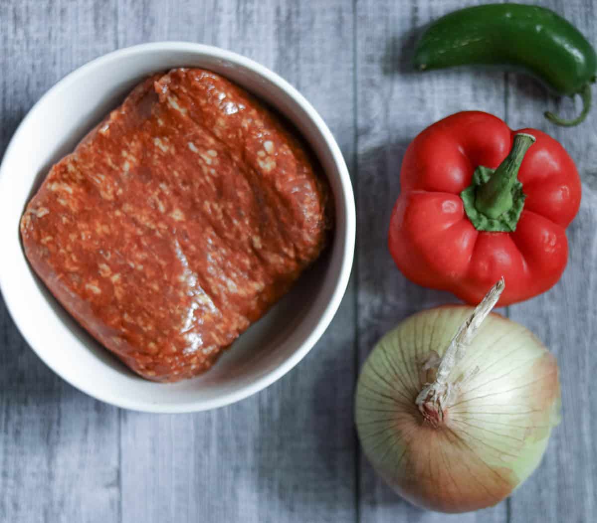 Ingredients for chorizo gravy.