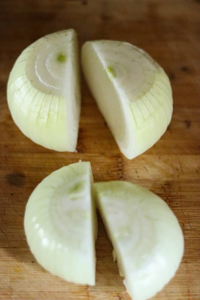 Onions for the roast.