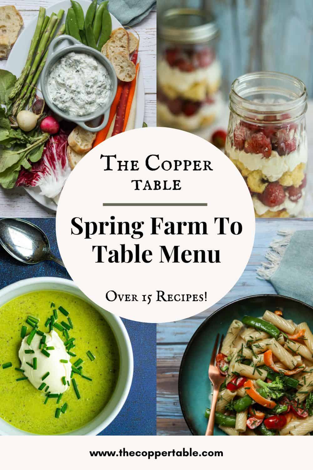 Photos of Spring recipes.