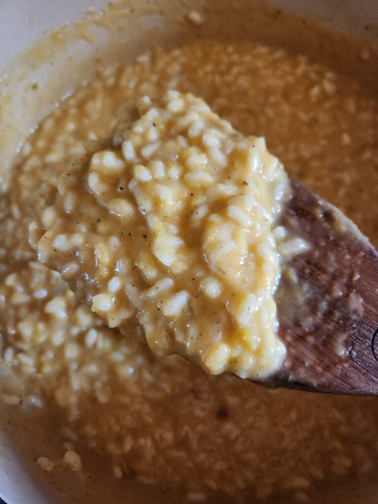 Risotto after more cooking.