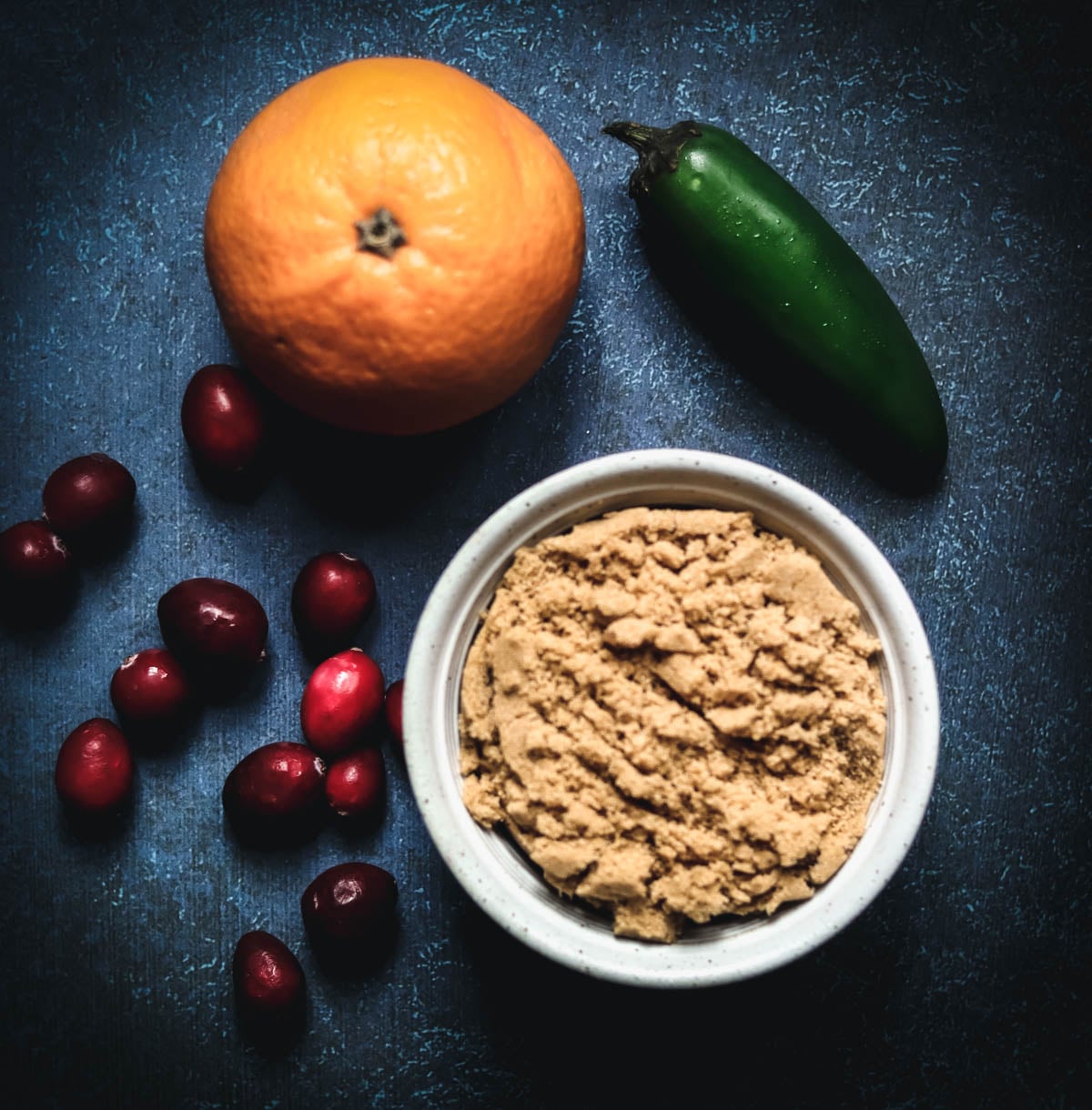 Cranberry sauce ingredients.