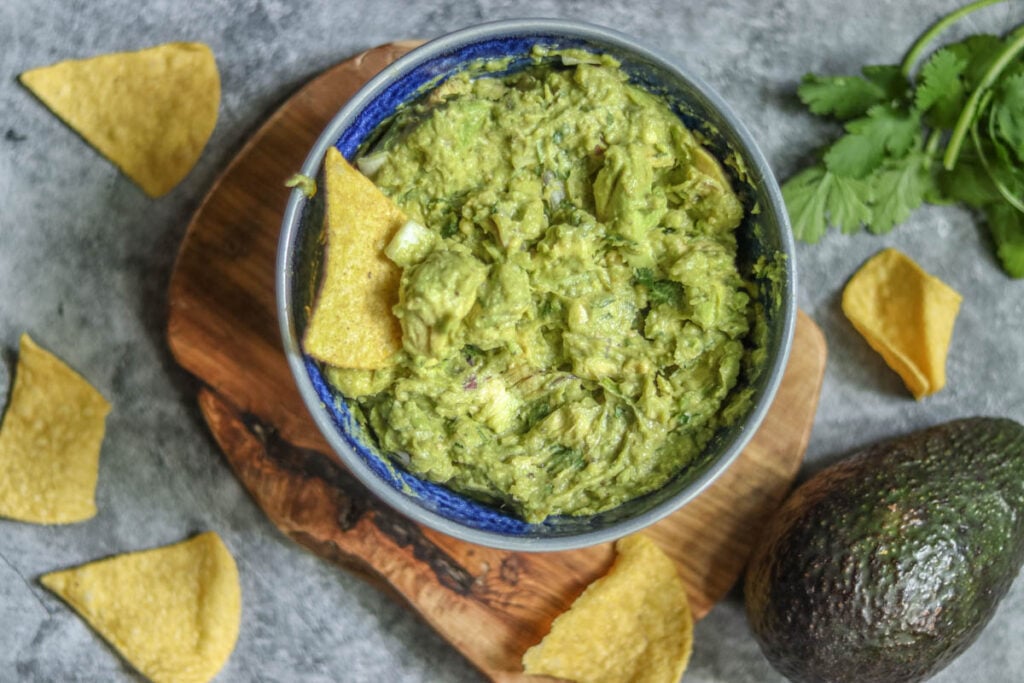 Verde Guacamole in a bowl.